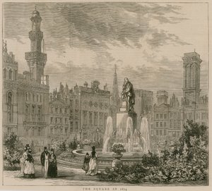 Leicester Square, Lontoo, vuonna 1874 tekijältä English School