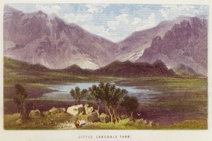 Little Langdale Tarn (väri litho) tekijältä English School