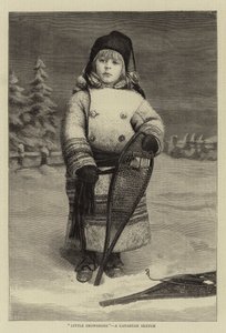 "Little Snowshoes", kanadalainen luonnos (kaiverrus) tekijältä English School