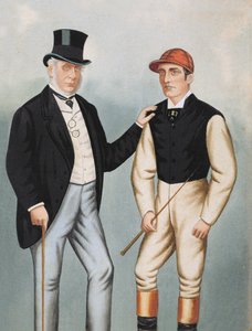Lord Falmouth ja Fred Archer (1857-1886) (wc paperilla) tekijältä English School