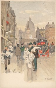 Ludgate Hill, Lontoo, paperipoika tekijältä English School