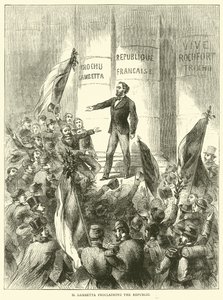M Gambetta julistamassa tasavallan, syyskuu 1870 tekijältä English School