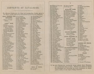 Madame Tussaud & Sons -näyttelyluettelo vuodelta 1875 tekijältä English School