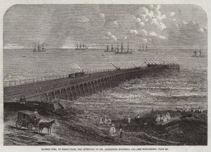 Madras Pier, Screw-Piles, herra Alexander Mitchellin keksintö, CE (kaiverrus) tekijältä English School