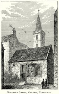 Magdalen Chapel, Cowgate, Edinburgh (kaiverrus) (kaiverrus) tekijältä English School