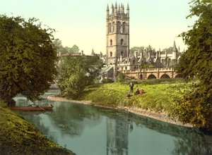 Magdalen Tower, Oxford (käsin värjätty valokuva) tekijältä English School