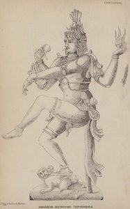 Mahadeva tuhoaa Tripurasura (kaiverrus) tekijältä English School
