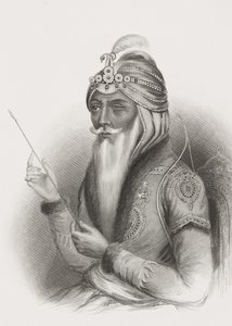 Maharaja Ranjit Singh, "Gallery of Historical Portraits" -julkaisusta, julkaistu noin 1880 tekijältä English School