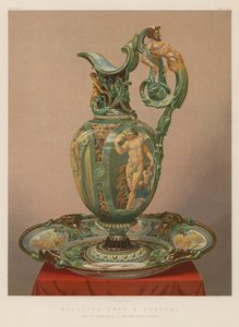 Majolica Ewer and Plateau, herra Minton and Co, Stoke-upon-Trent tekijältä English School