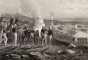 Majuri Eyre ajoi Oude-kapinallisia Allahabadista vuonna 1857, vuonna 1858 julkaistusta "Intian kapinan historiasta" tekijältä English School