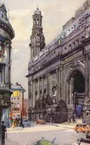 Manchester Royal Exchange (väri litho) tekijältä English School