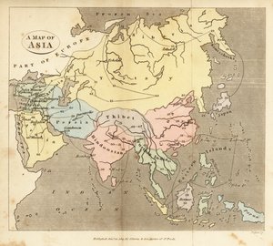 Aasian kartta, 1800-luvun alku tekijältä English School
