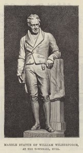 William Wilberforcen marmoripatsas kaupungintalossa, Hullissa (kaiverrus) tekijältä English School