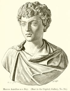 Marcus Aurelius poikana. (Bust in the Capitol, Galleria, nro 70)