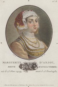 Margaret Anjou, Englannin kuninkaan Henrik VI:n kuningatar puoliso (värillinen kaiverrus) tekijältä English School