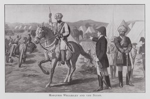 Marquess Wellesley ja Nizam (litho) tekijältä English School