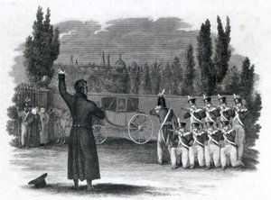Marsalkka Ney ampui itsensä antamalla käskyn, julkaisija Thomas Kelly, 1816 tekijältä English School