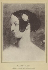 Mary Hogarth, Kate Nickleby ja muita hahmoja (litografia) tekijältä English School