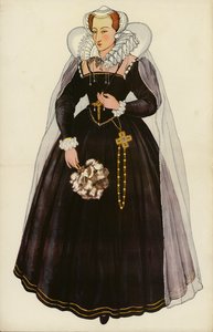 Mary Queen of Scots (väri litho) tekijältä English School