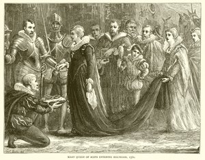Mary Skotlannin kuningatar saapuu Holyroodiin, 1561 tekijältä English School