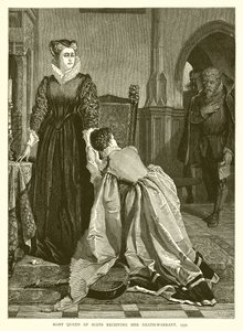 Mary Queen of Scots vastaanottaa kuolemantuomion, 1557 tekijältä English School
