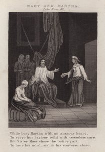 Maria ja Martha, Luukas X, versio 42 (kaiverrus) tekijältä English School