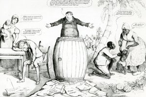 McLeans Monthly Sheet of Caricatures, or the Looking Glass, julkaisija Thomas McLean, painos Robert Seymour, 1832 tekijältä English School