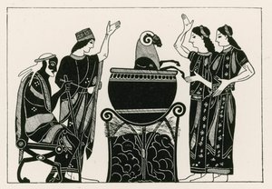 Medeia keittämässä oinasta (kaiverrus) tekijältä English School