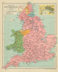 Keskiaikainen Englanti ja Wales noin 1399 (värilitro) tekijältä English School