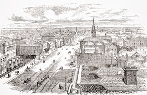 Melbourne, Australia, pastori Thomas Milnerin The Gallery of Geography, julkaistu noin 1880 tekijältä English School