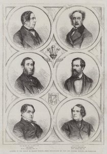 Walesin prinssin neuvoston jäsenet (kaiverrus) tekijältä English School