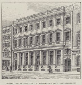 Herra Lloyds, Barnetts ja Bosanquet Bank, Lombard-Street (kaiverrus) tekijältä English School