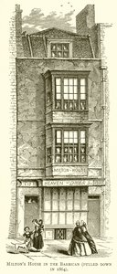 Miltons House in the Barbican (purettu vuonna 1864)