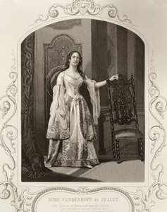 Neiti Vandenhoff Julietta, Romeo ja Julia, III näytös, kohtaus 1, dagerrotypiasta, pubista. Kirjailija: John Tallis & Co. tekijältä English School
