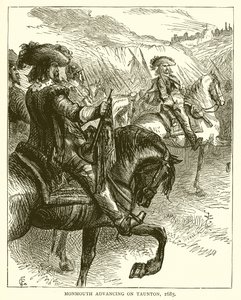 Monmouth etenee Tauntoniin, 1685