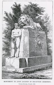 John Jacksonin muistomerkki Bromptonin hautausmaalla tekijältä English School