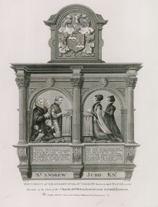 Muistomerkki Sir Andrew Juddille, sheriffille ja pormestarille, St Helens Bishopsgate, Lontoo tekijältä English School