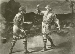 Herra Alexander Macduffina ja herra Irving Macbethinä (syväpaino) tekijältä English School