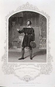 Mr Henry Betty Faulconbridgenä, näytöksen I kohtaus 1 elokuvasta "Kuningas John", Paine of Islingtonin dagerrotypiasta, kaiverrettu George Hollisin (1792-1842) pubin toimesta. Kirjailija: John Tallis & Co. (litho) tekijältä English School