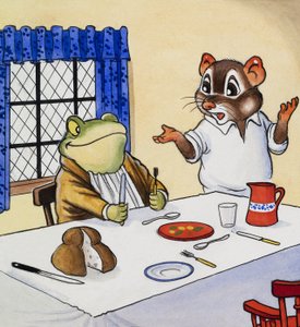 Herra Toad odottaa ruokaansa tekijältä English School