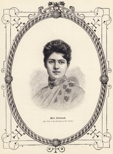 Rouva Cleveland (USA:n presidentin vaimo) (kaiverrus) tekijältä English School
