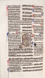 Ms.27, f.109v: Sivu Uuden testamentin kiiltävästä kopiosta (vellum) tekijältä English School