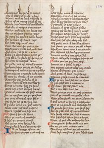 Ms326 f124r, Confessio Amantis, kirjoittanut John Gower (kynä ja muste vellum) tekijältä English School