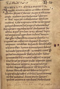 Ms. 197 f.1r Rule of St. Benedict tekijältä English School
