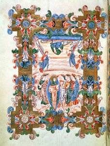 Ms 274 (Y-6) fol.81v The Ascension of Christ, Robert of Jumiegesin messaalista, n. 1016 tekijältä English School