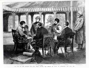 Muhammad Yaqub Khan (1849-1923) allekirjoitti rauhansopimuksen Gundamakissa 26. toukokuuta 1879 tekijältä English School