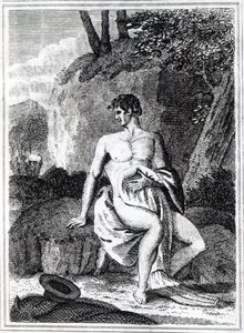 Mungo Park in Africa, kuvitus teoksesta "Matkat Afrikan sisäosissa: esitetty vuosina 1795, 1796 ja 1797", julkaistu vuonna 1816 (painettu) tekijältä English School