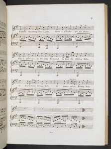 Musiikkikappale kappaleeseen Sweet the Merry Bells Ring Round John Clare & F.W. Crouch, n. 1820 (painettu) tekijältä English School