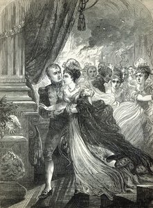 Napoleon ja Marie-Louise pakenevat tulesta Itävallan suurlähettilään 1. heinäkuuta 1810 pitämässä juhlassa keisarillisen parin avioliiton kunniaksi tekijältä English School