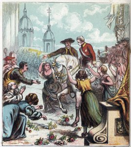 Napoleonin sota: Wellingtonin herttua (1769-1852) vapautti Madridin ranskalaisista otteista vuonna 1812. Wellington Madridissa tekijältä English School